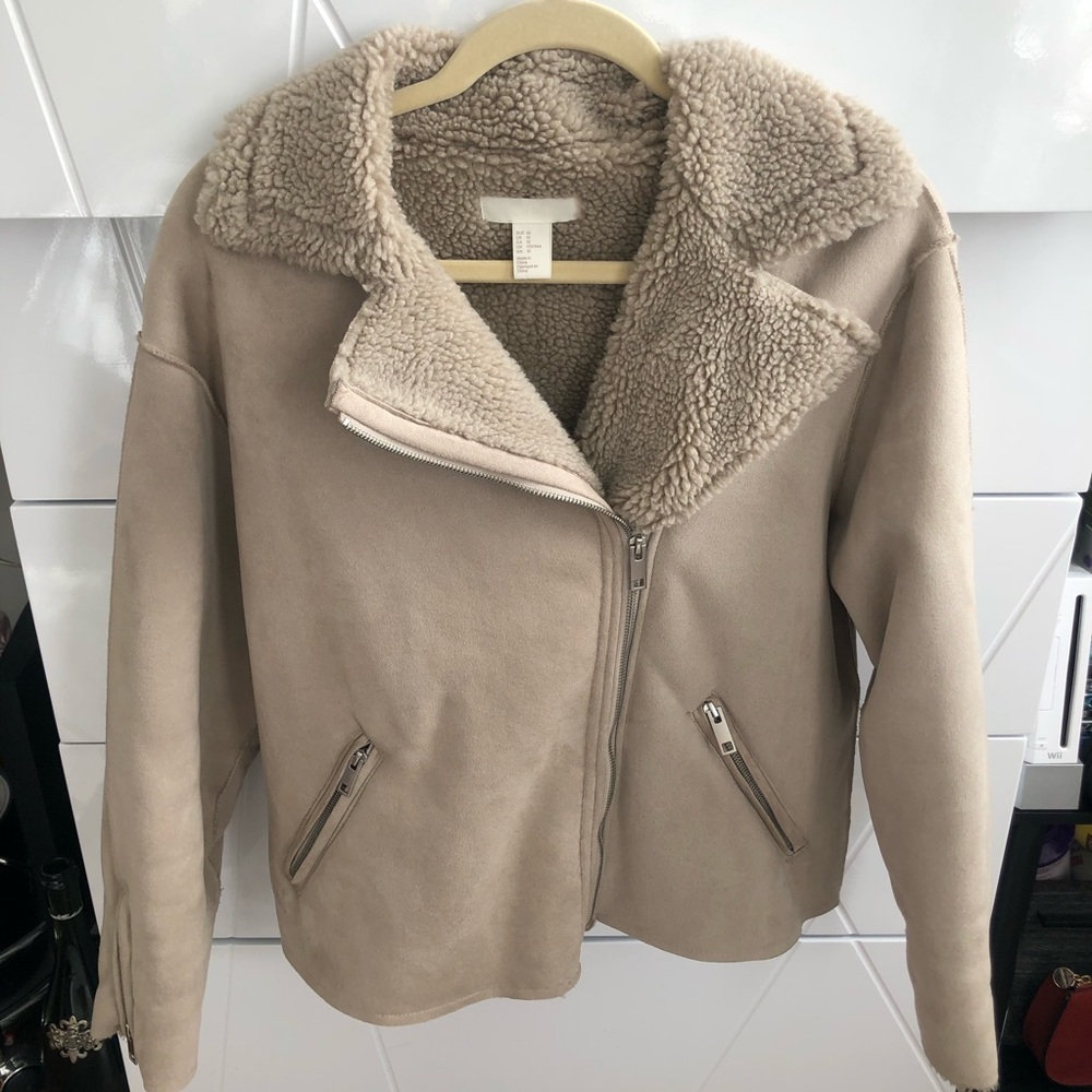 H&M Faux Suede Coat - Large